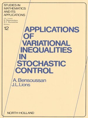 cover image of Applications of Variational Inequalities in Stochastic Control